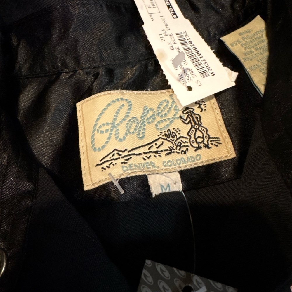 Roper Black Western Shirt with Rose Embroidery - Picture 4 of 6